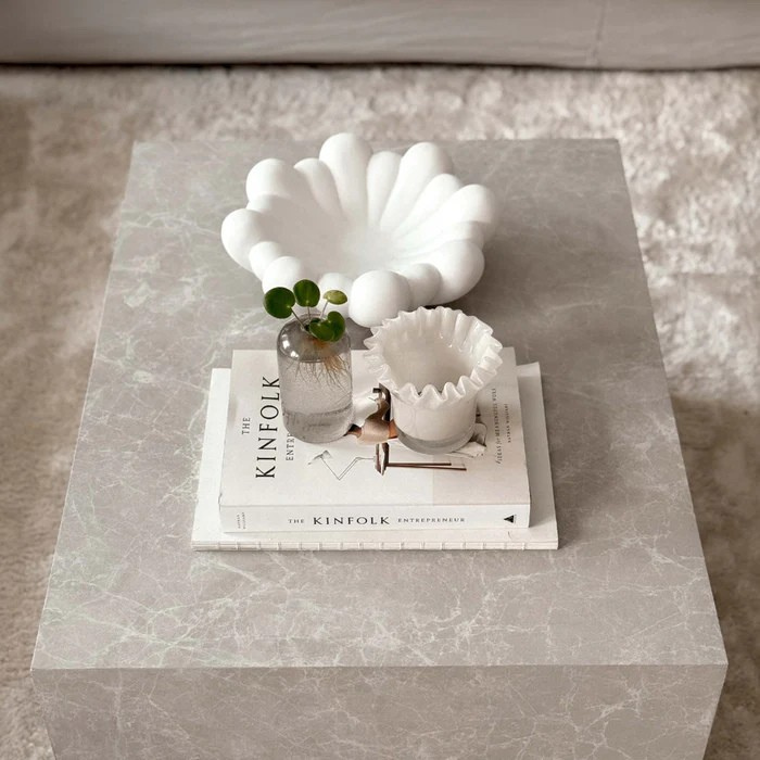 BLOOM fehér kerámia tál homokviaszhoz - Az én boltom