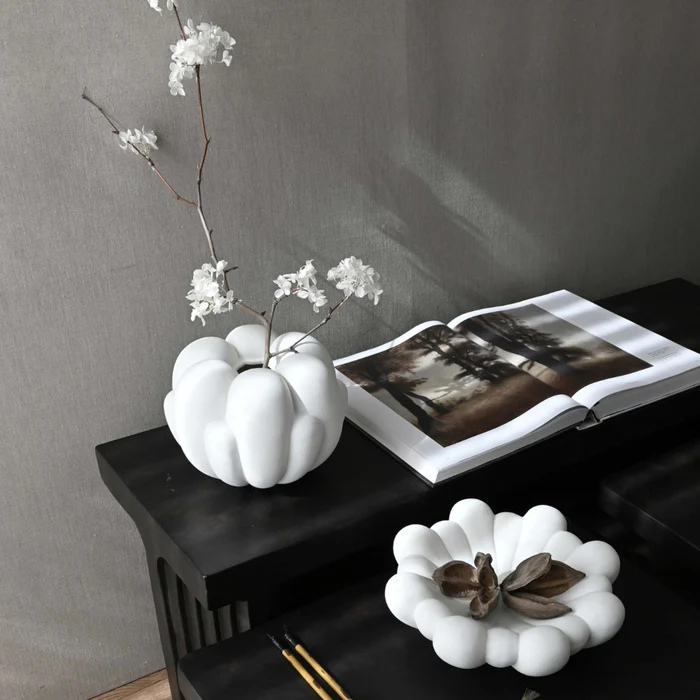 BLOOM fehér kerámia tál homokviaszhoz - Az én boltom