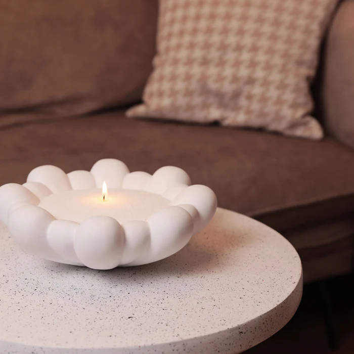 BLOOM fehér kerámia tál homokviaszhoz - Az én boltom