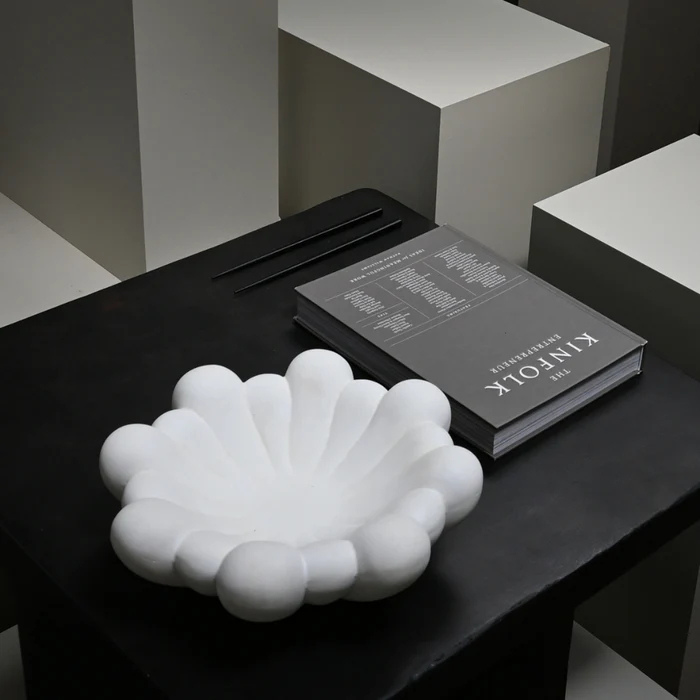 BLOOM fehér kerámia tál homokviaszhoz - Az én boltom