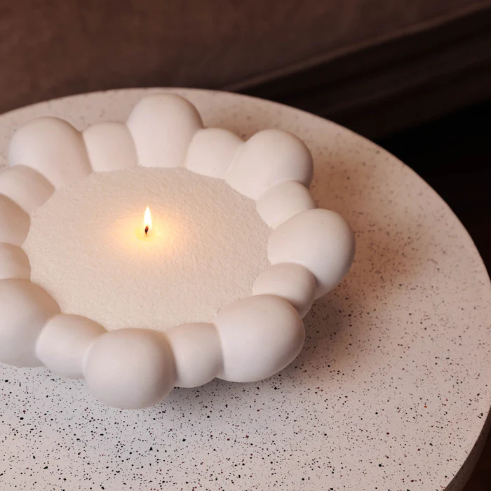 BLOOM fehér kerámia tál homokviaszhoz - Az én boltom