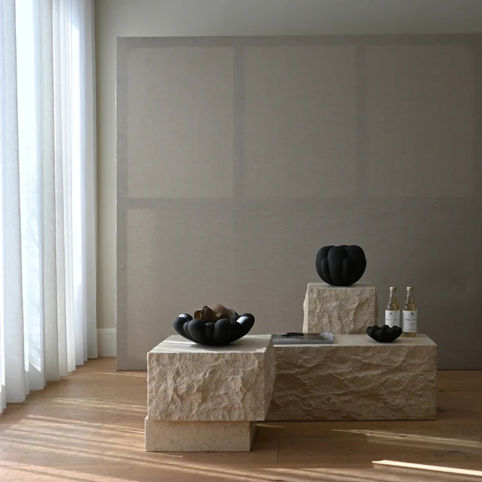 BLOOM fekete kerámia tál homokviaszhoz - Az én boltom