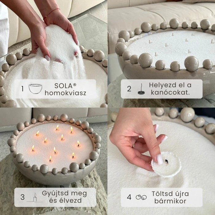 2x500g csomag homokviasz + 60 kanóc – SOLA®