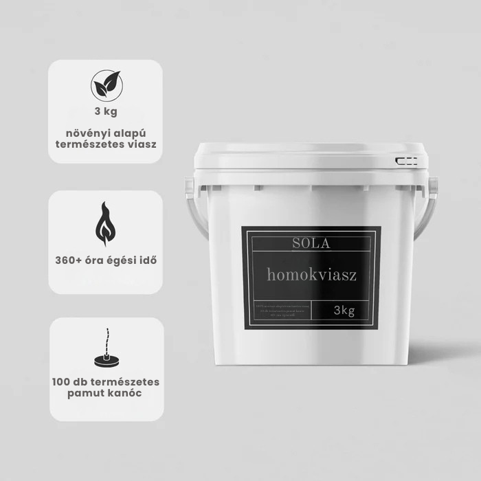 3 kg  homokviasz + 100 kanóc – SOLA®
