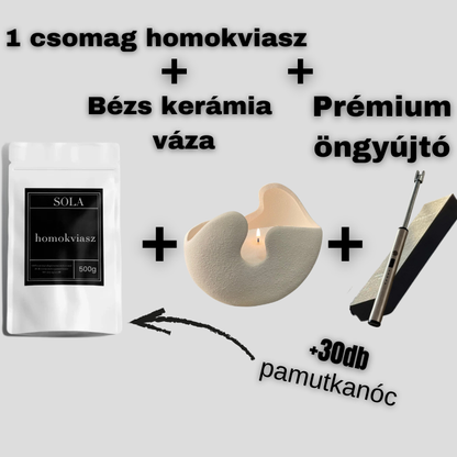 SOLA Prémium Gyertyaszett – Bézs Edition
